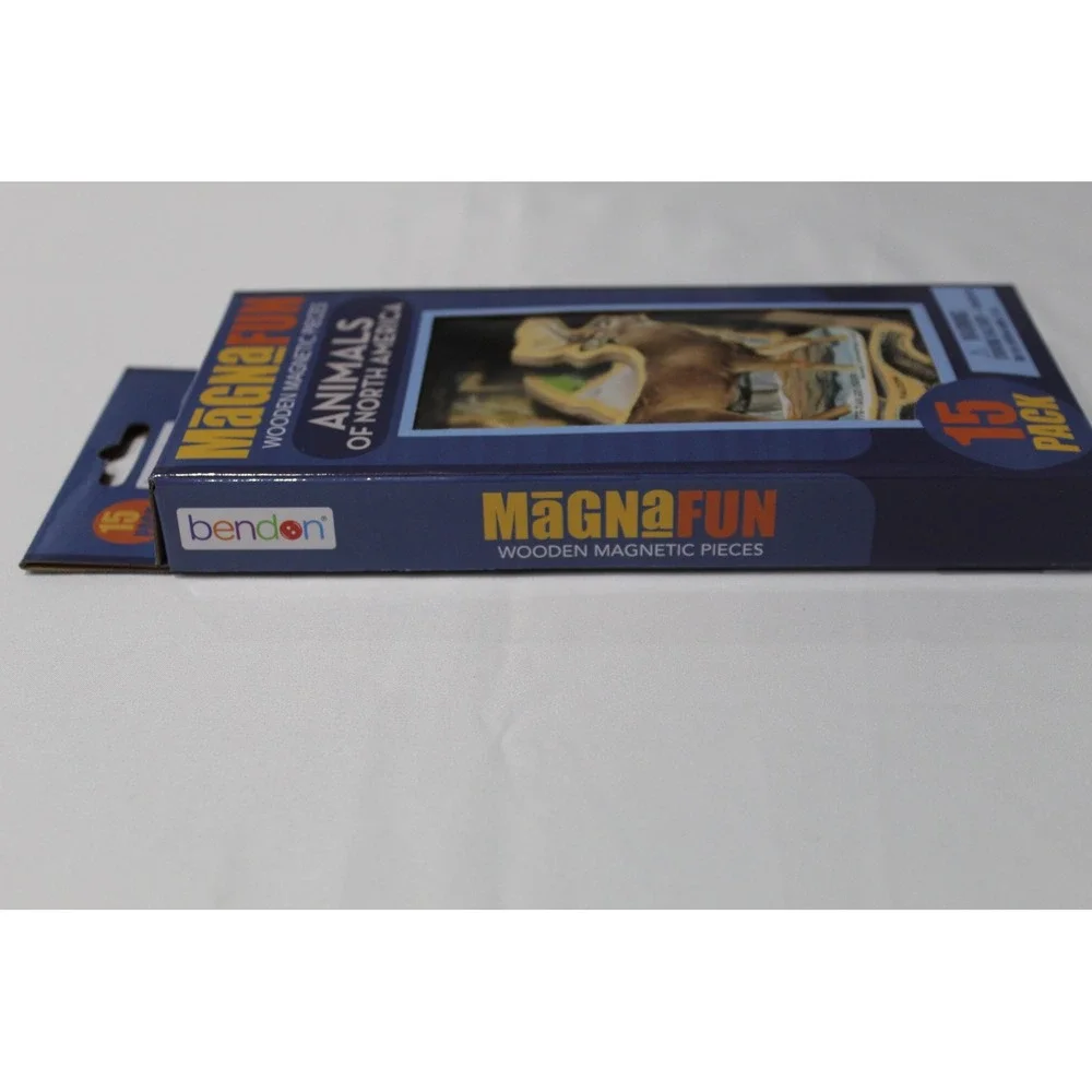 Bendon MagnaFun Animals of North America Wooden Magnetic Pieces 15 Pack New